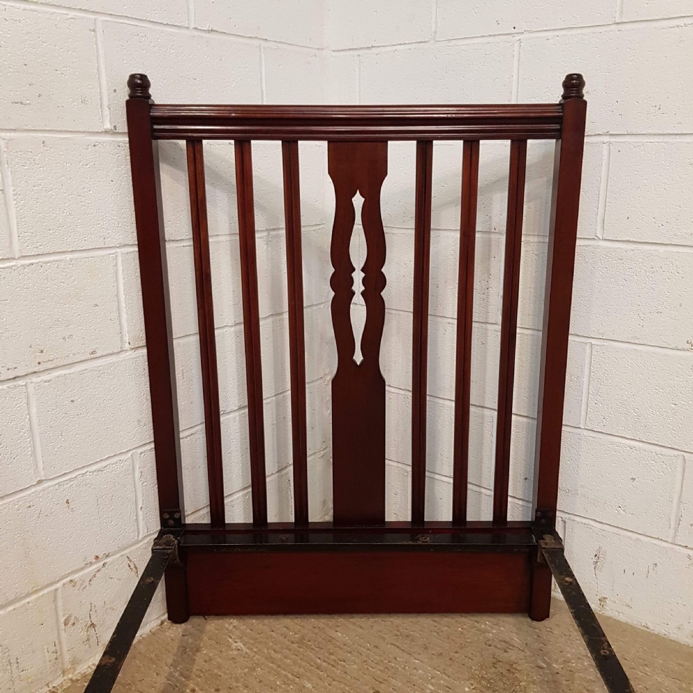 ANTIQUE PAIR LATE VICTORIAN CUBAN MAHOGANY SINGLE BEDS C1890 View V