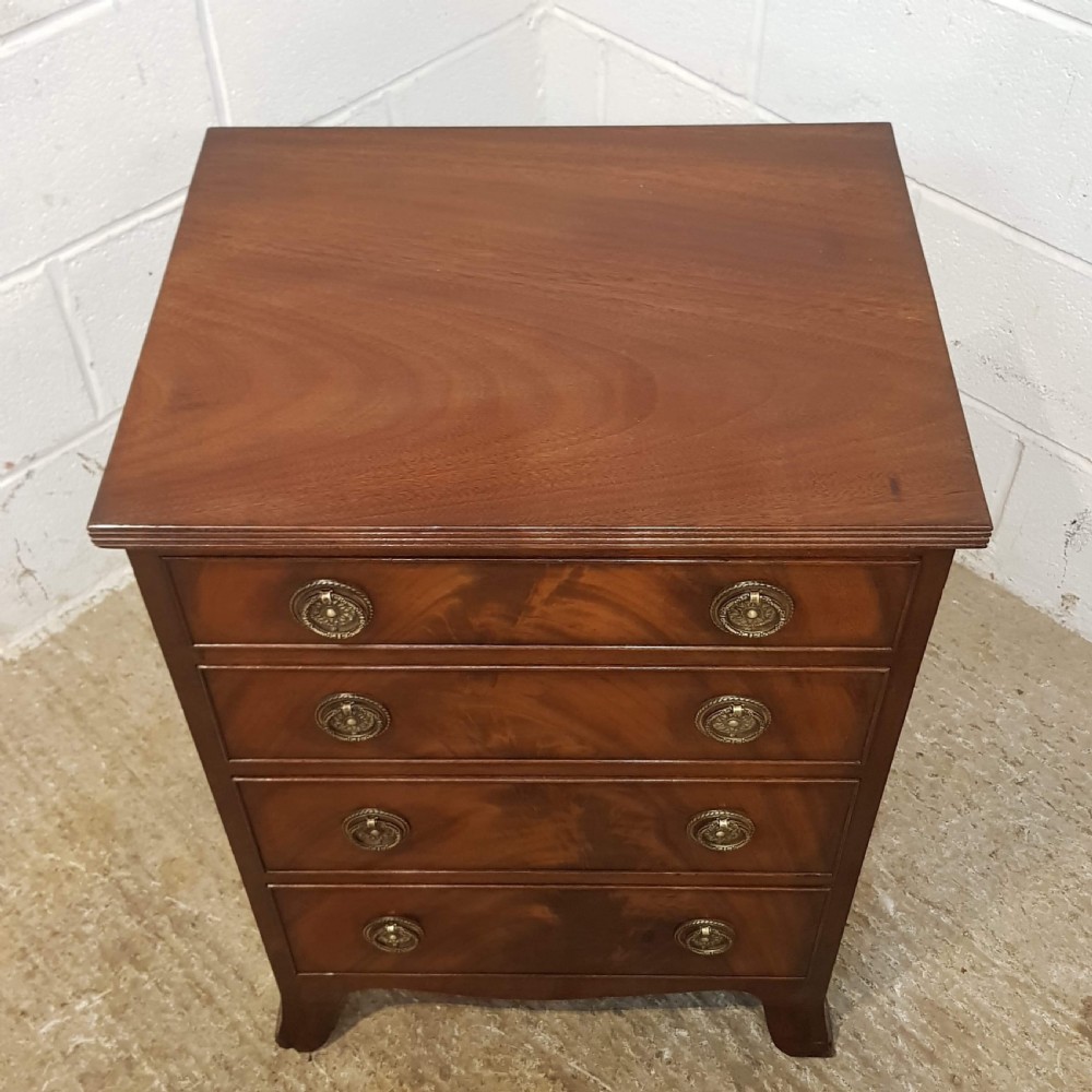ANTIQUE MAHOGANY DWARF CHEST OF DRAWERS C1920 View II