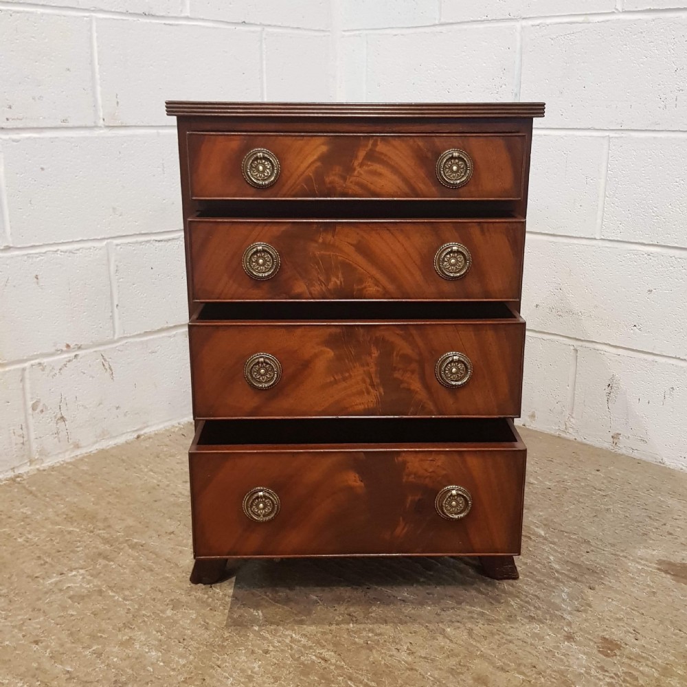 ANTIQUE MAHOGANY DWARF CHEST OF DRAWERS C1920 View III