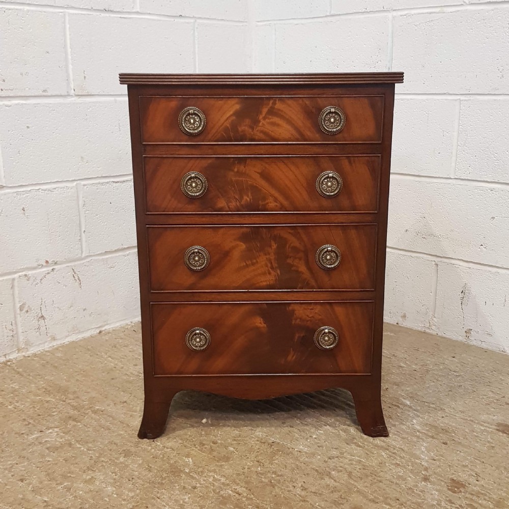 ANTIQUE MAHOGANY DWARF CHEST OF DRAWERS C1920 View IV