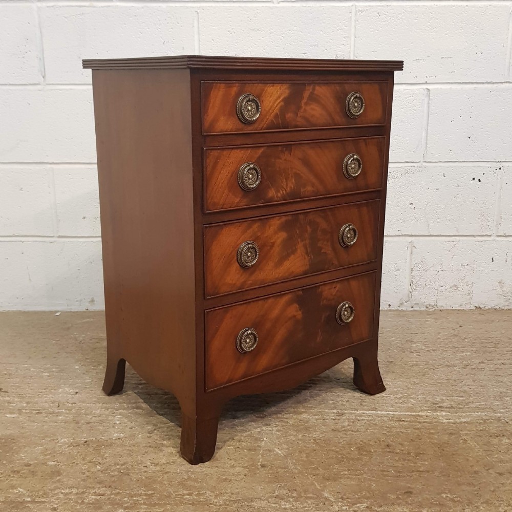 ANTIQUE MAHOGANY DWARF CHEST OF DRAWERS C1920 View V