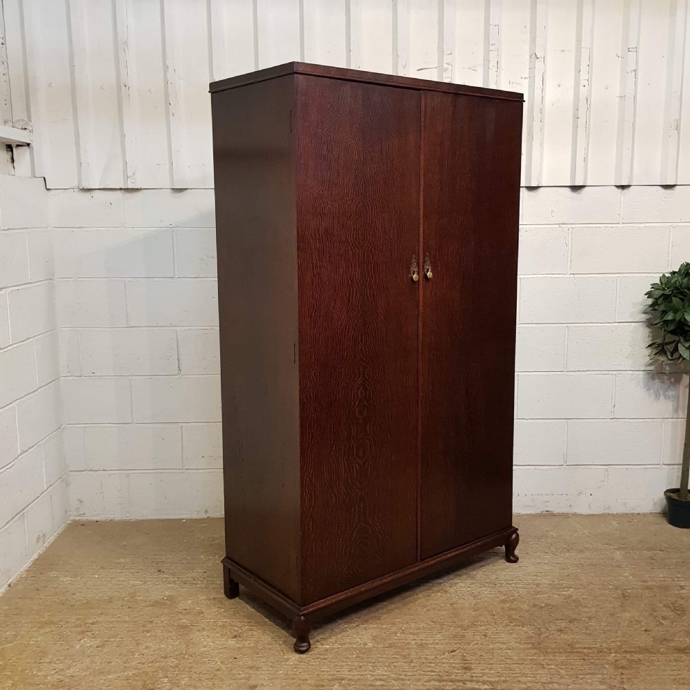 ANTIQUE OAK GENTS  COMPACTUM WARDROBE C1920 View III