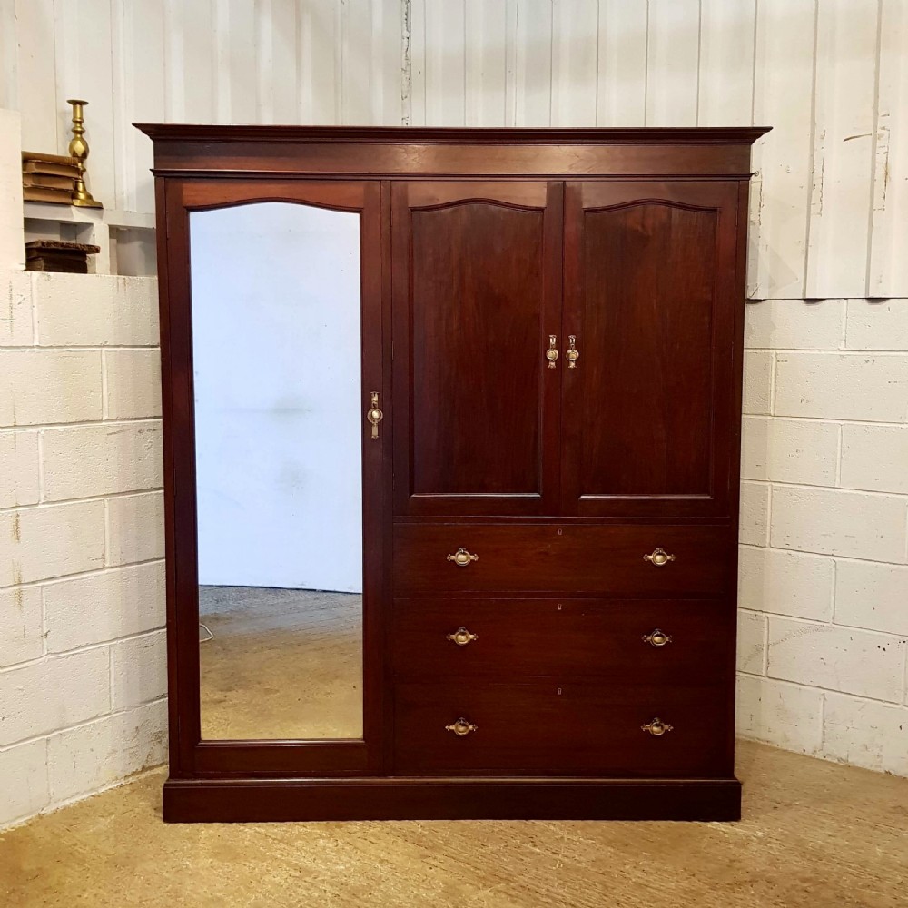 ANTIQUE ARTS & CRAFTS MAHOGANY COMBINATION WARDROBE BY LIBERTY & CO C1900 View VII