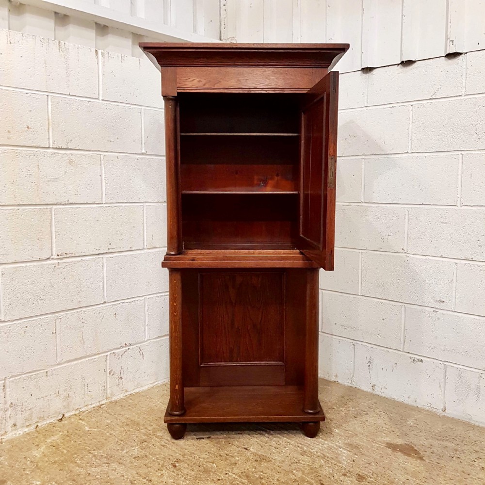 ANTIQUE FLEMISH OAK CUPBOARD ON STAND C1900 View IV