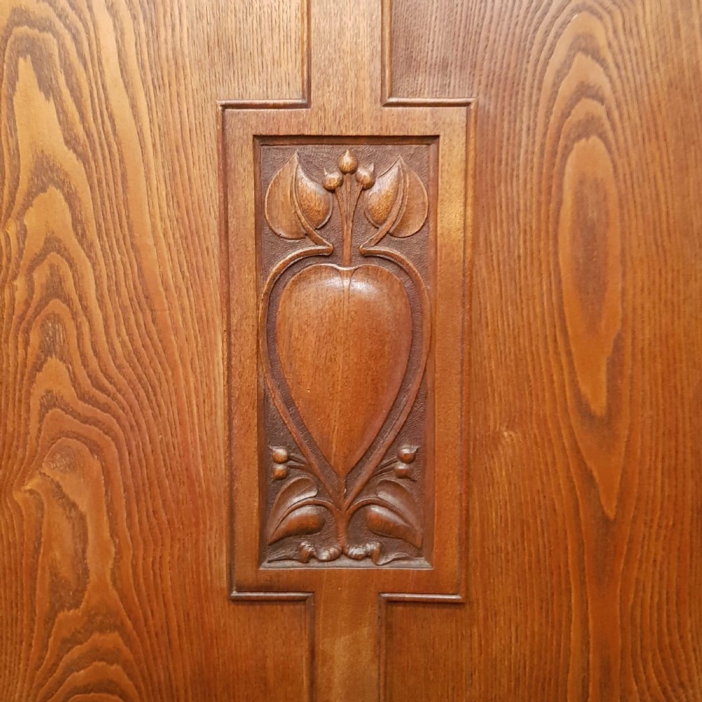 ANTIQUE ARTS & CRAFTS OAK COMBINATION WARDROBE C1890 View III