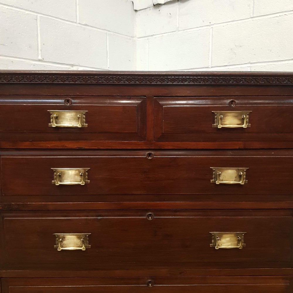 ANTIQUE EDWARDIAN MAHOGANY CHEST OF DRAWERS C1900 View IV
