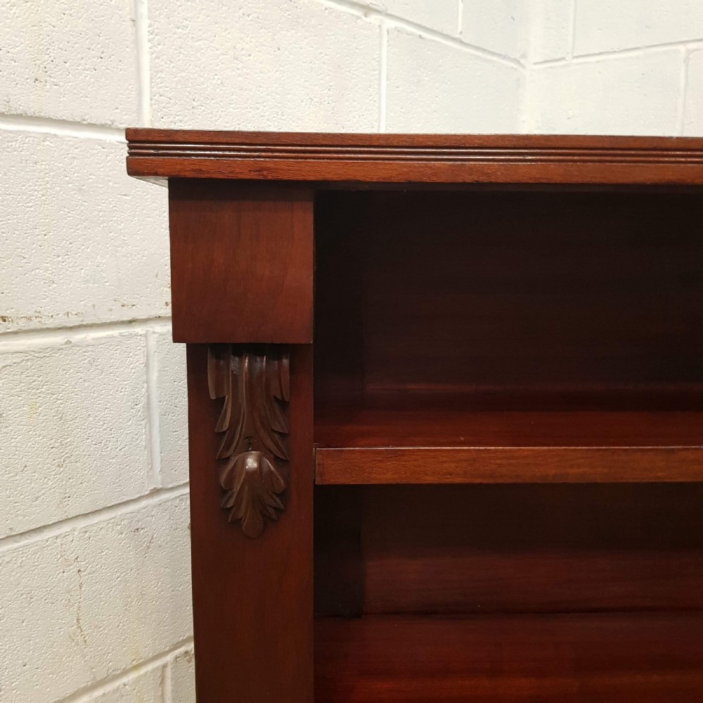 ANTIQUE VICTORIAN MAHOGANY OPEN BOOKCASE C1880 View II