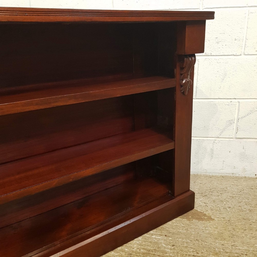 ANTIQUE VICTORIAN MAHOGANY OPEN BOOKCASE C1880 View IV