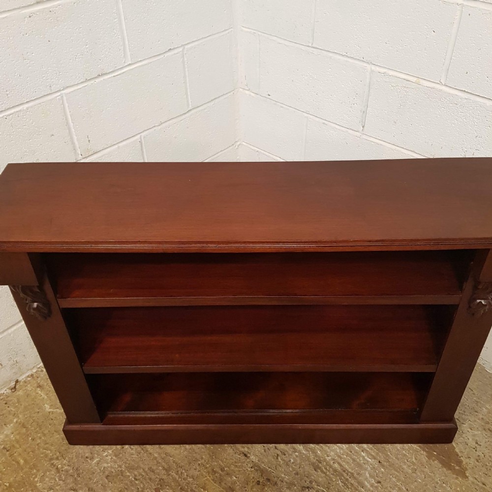 ANTIQUE VICTORIAN MAHOGANY OPEN BOOKCASE C1880 View V