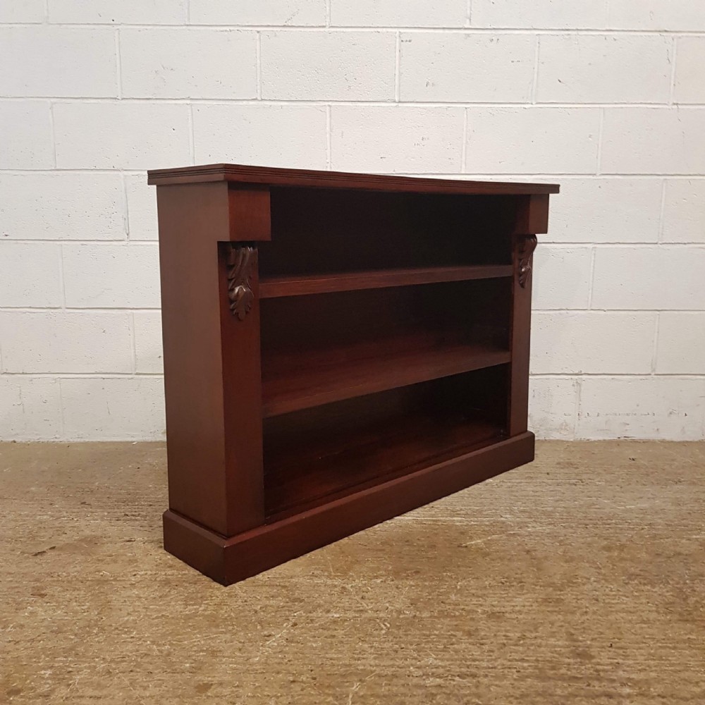 ANTIQUE VICTORIAN MAHOGANY OPEN BOOKCASE C1880 View VI