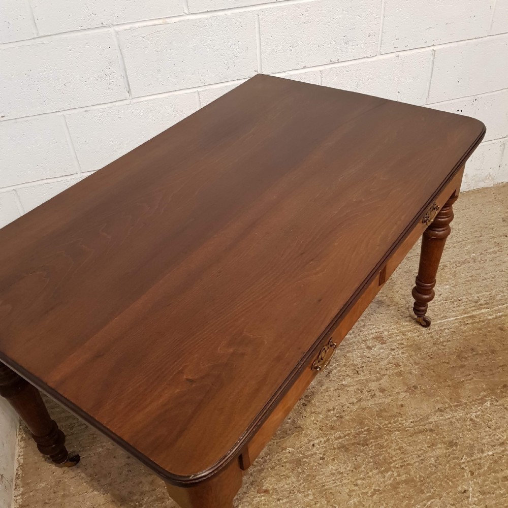 ANTIQUE VICTORIAN OAK WRITING DESK C1880 View VII