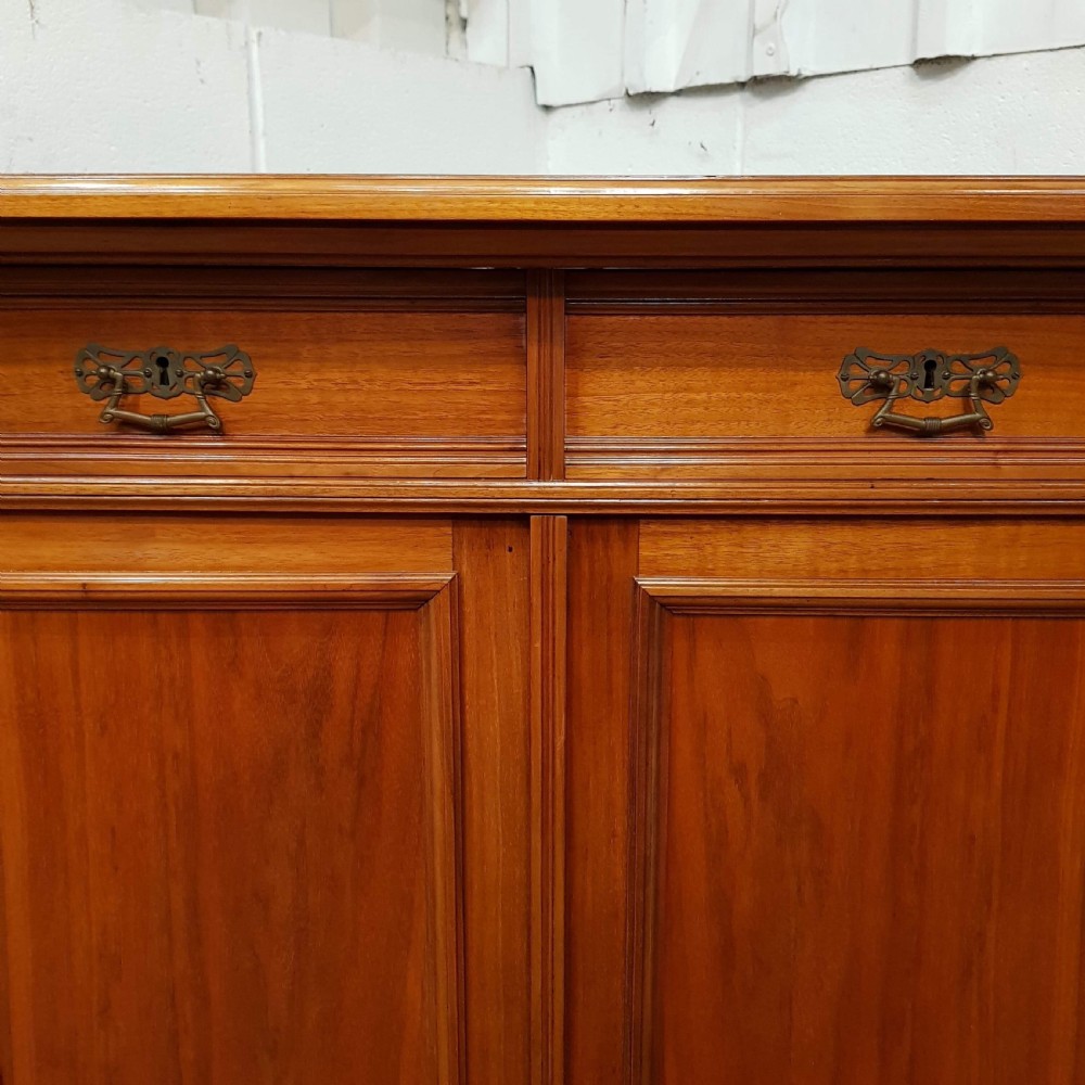 ANTIQUE LATE 19TH CENTURY FRENCH MAHOGANY LINEN CUPBOARD C1890 View II