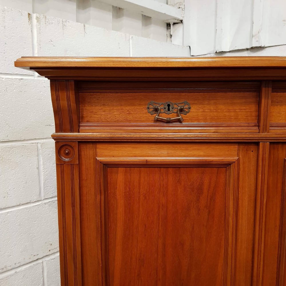 ANTIQUE LATE 19TH CENTURY FRENCH MAHOGANY LINEN CUPBOARD C1890 View V