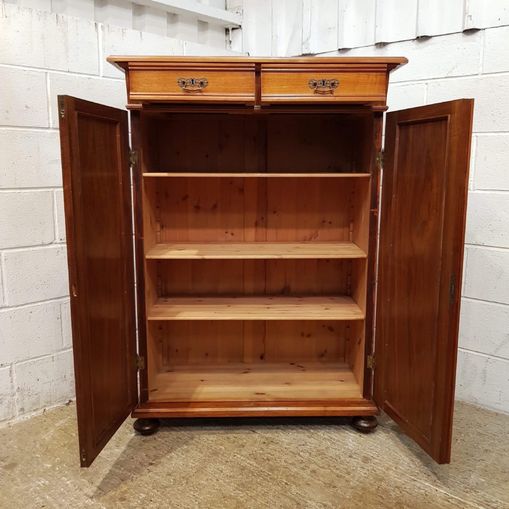 ANTIQUE LATE 19TH CENTURY FRENCH MAHOGANY LINEN CUPBOARD C1890 View VI