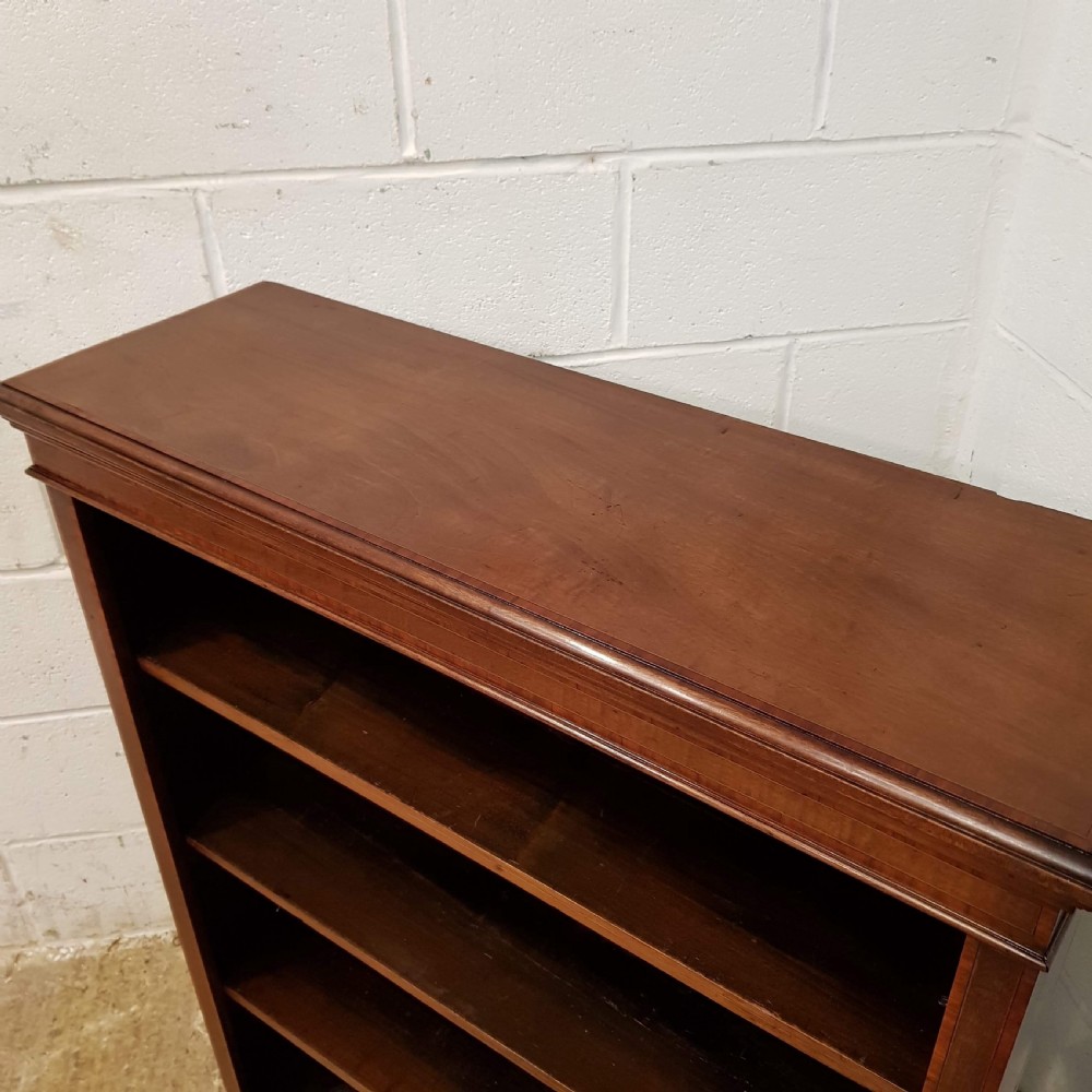 ANTIQUE EDWARDIAN MAHOGANY OPEN BOOKCASE C1900 View IV