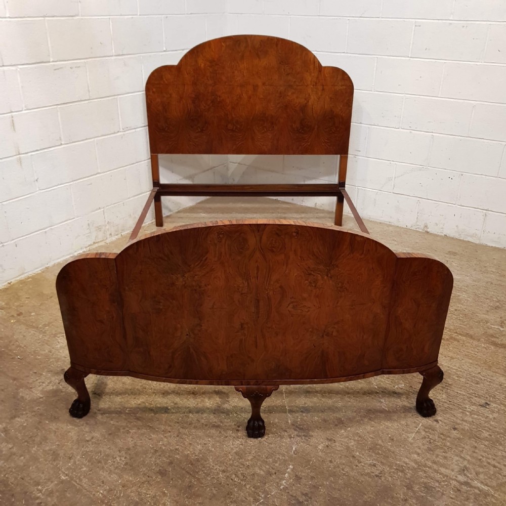 ANTIQUE BURR WALNUT DOUBLE BED C1920 View II