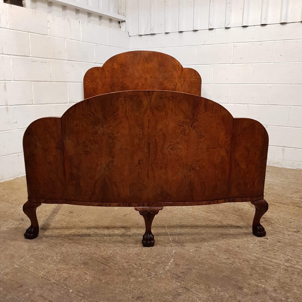 ANTIQUE BURR WALNUT DOUBLE BED C1920 View III