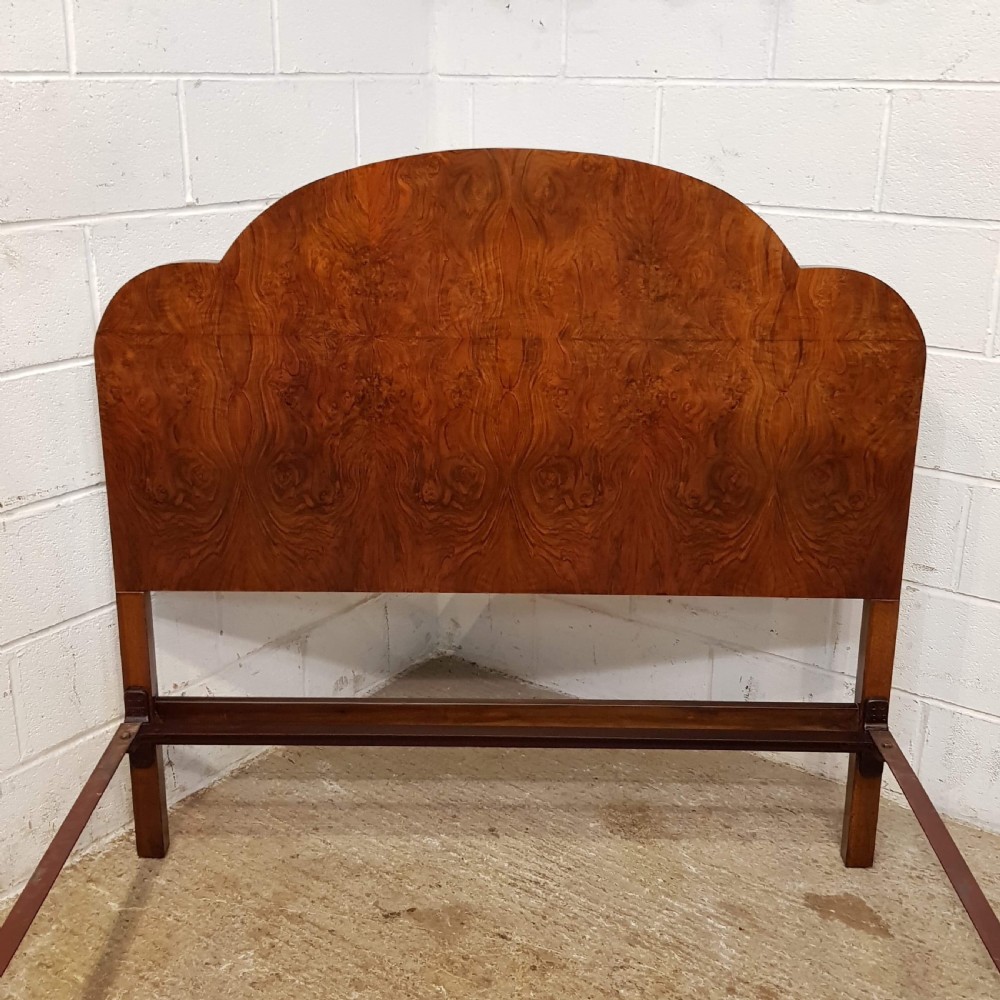 ANTIQUE BURR WALNUT DOUBLE BED C1920 View VI