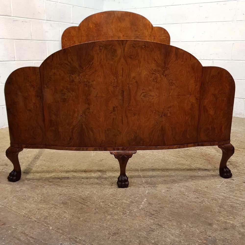 ANTIQUE BURR WALNUT DOUBLE BED C1920 View VII