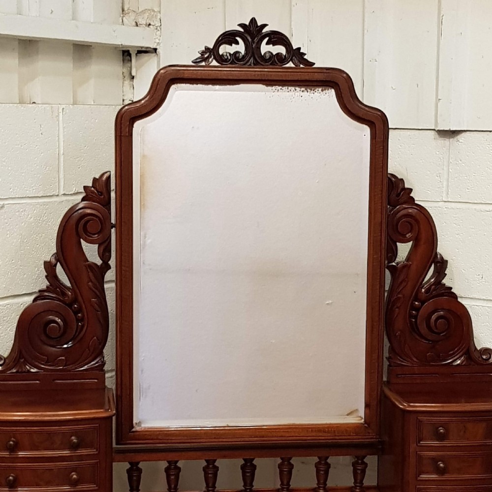 ANTIQUE VICTORIAN MAHOGANY DUCHESS DRESSING TABLE C1860  View IV