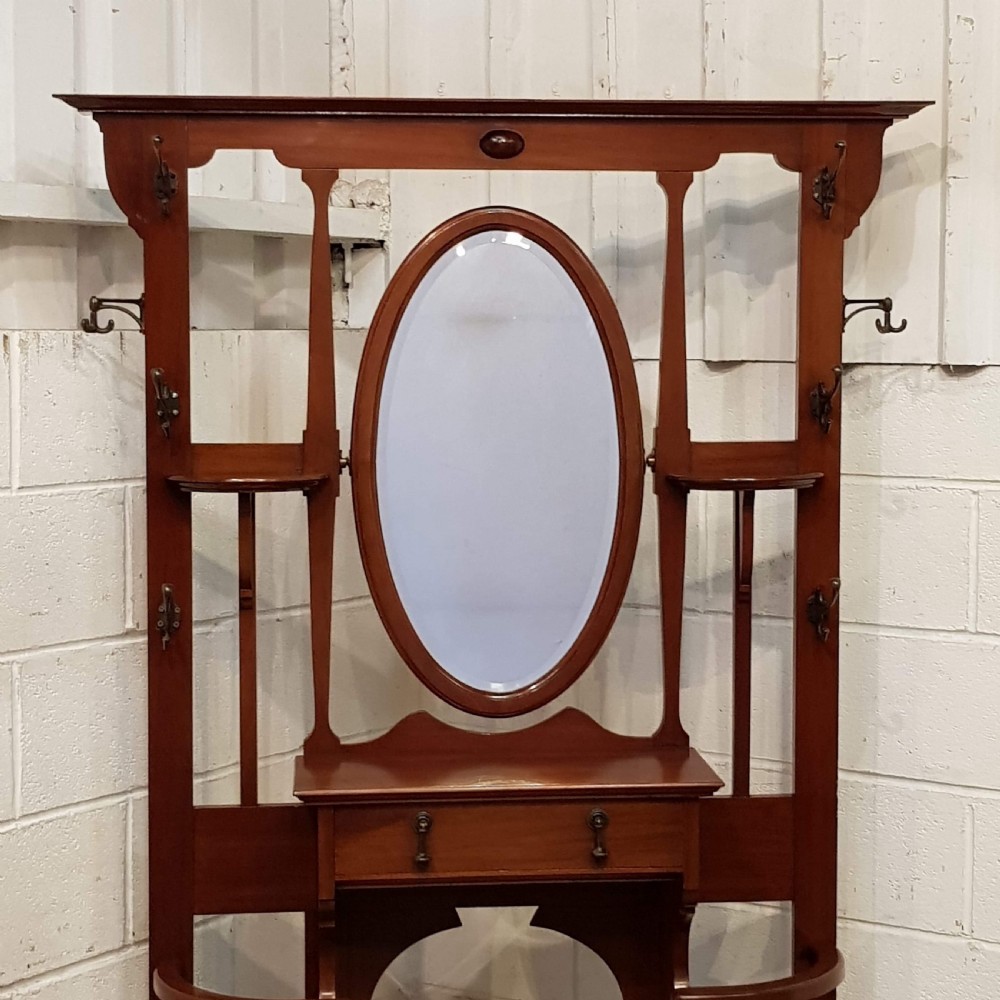 ANTIQUE EDWARDIAN MAHOGANY HALL STAND C1900 View II