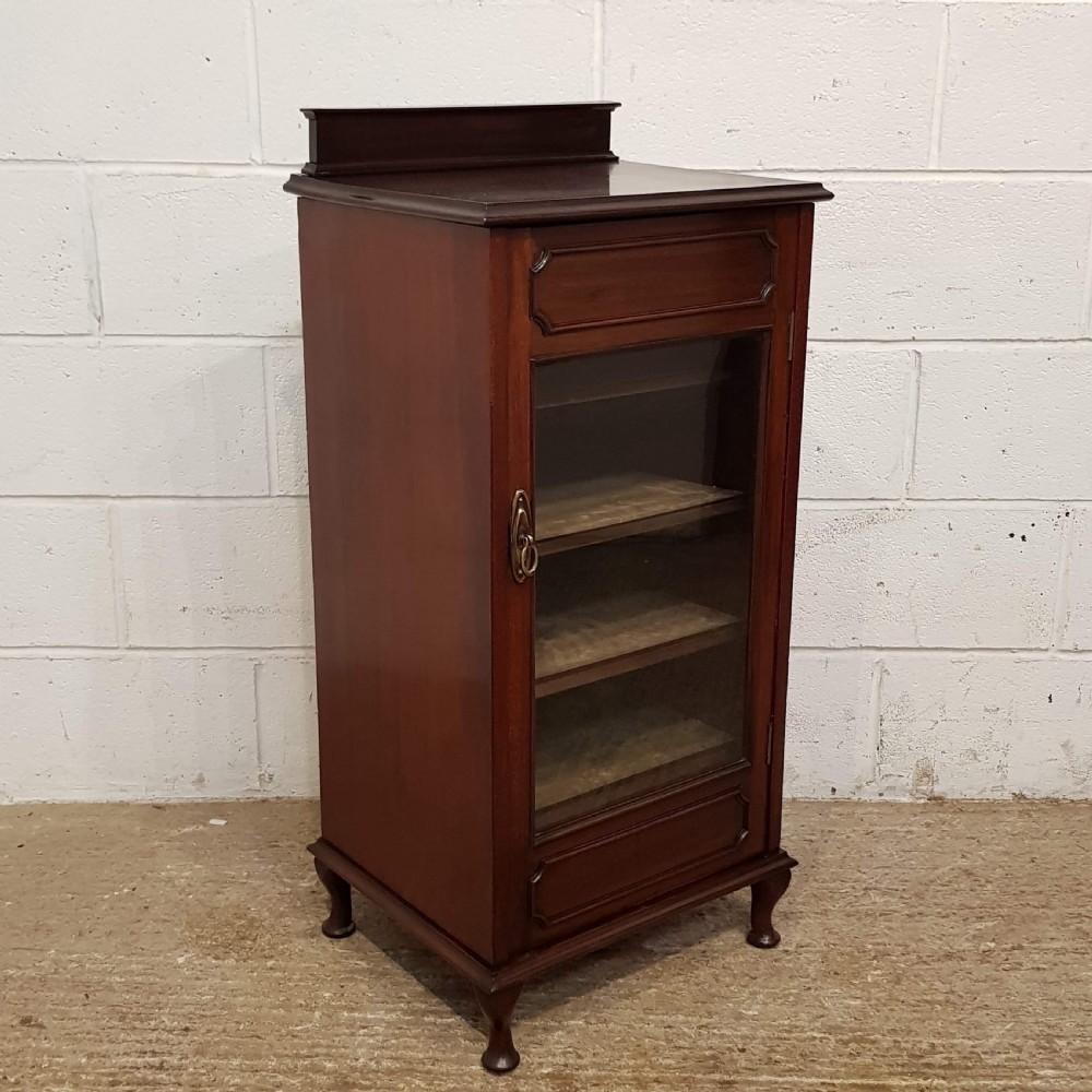 ANTIQUE EDWARDIAN MAHIGANY MUSIC CABINET C1900 View V