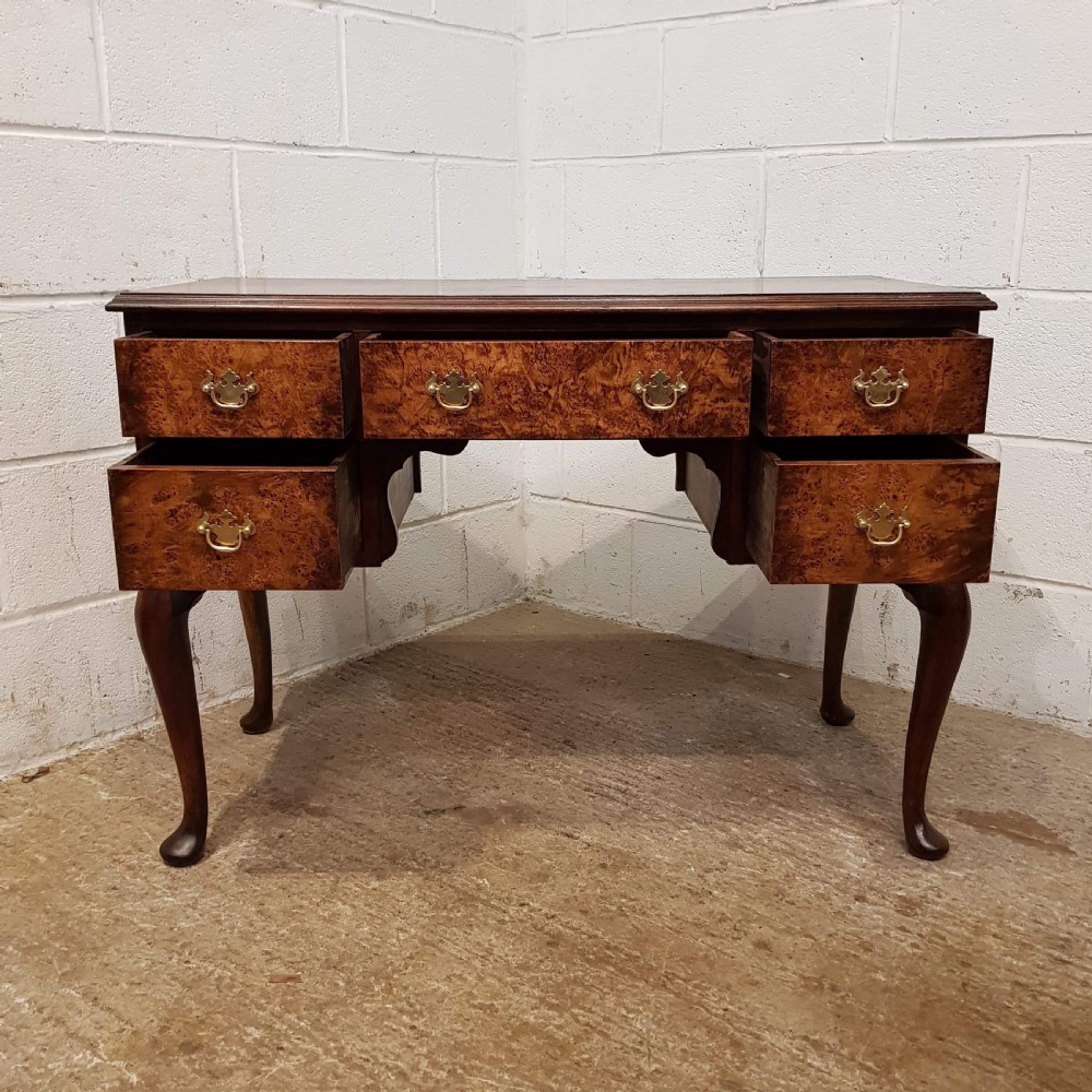 ANTIQUE BURR WALNUT LADIES WRITING DESK C1920 View III