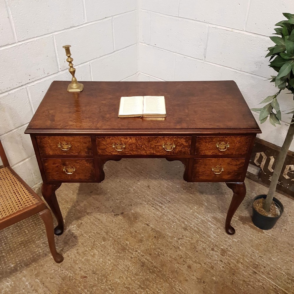 ANTIQUE BURR WALNUT LADIES WRITING DESK C1920 View IV
