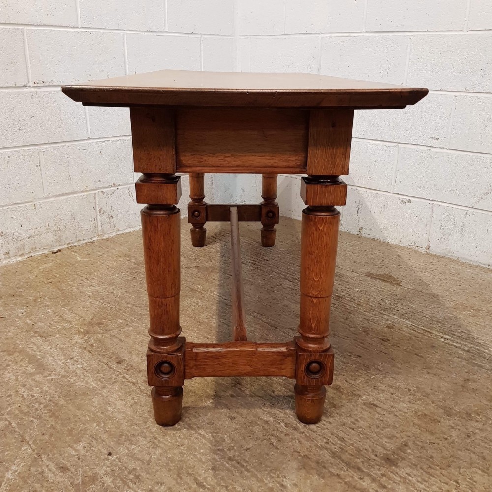ANTIQUE ARTS & CRAFTS OAK REFECTORY TABLE C1890 View VII