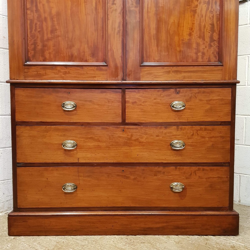 ANTIQUE VICTORIAN MAHOGANY CLOTHES PRESS C1880 View VI