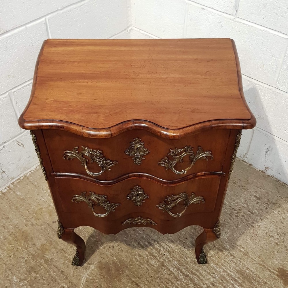 ANTIQUE ITALIAN WALNUT SMALL ROCOCO CHEST OF DRAWERS C1900 View II