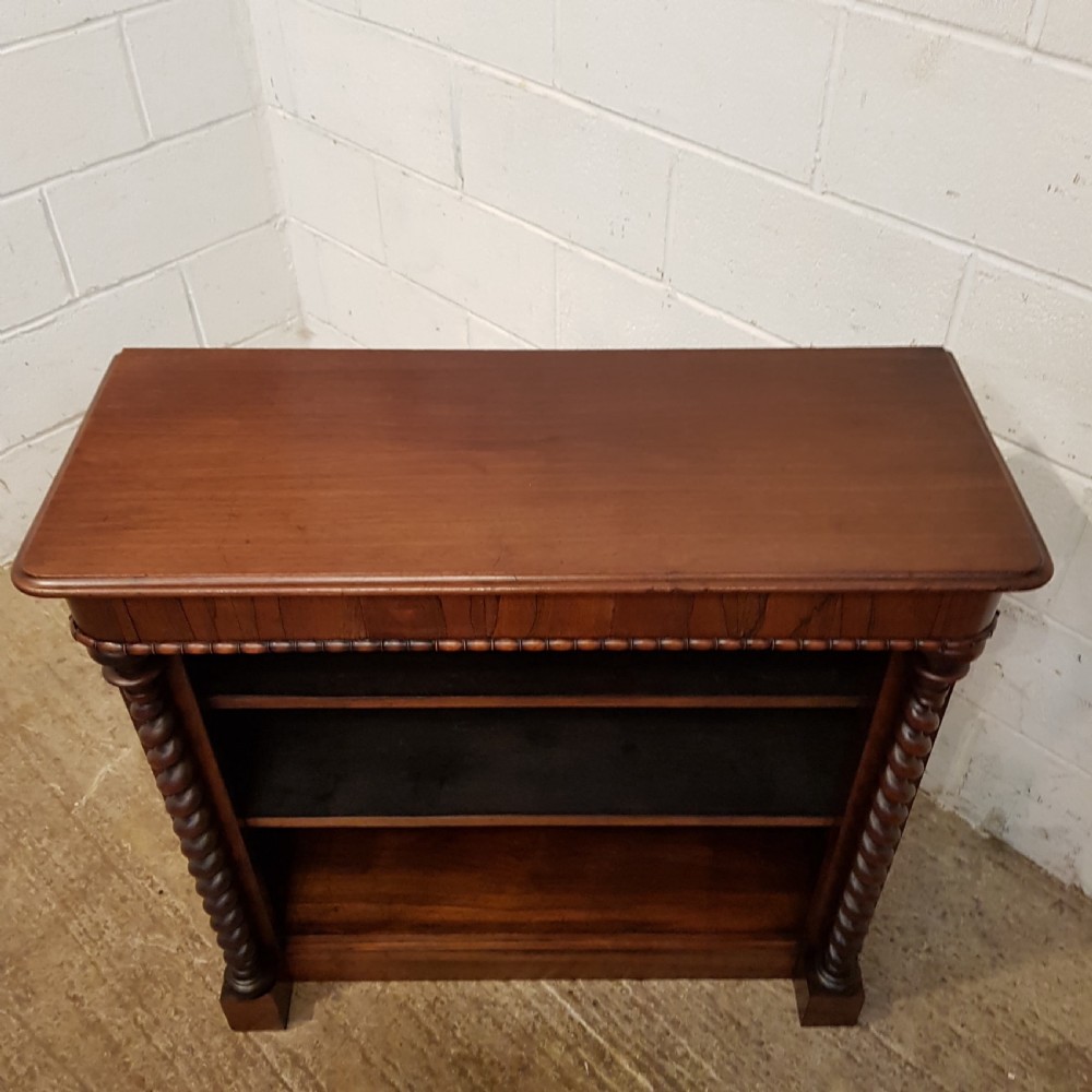 ANTIQUE WILLIAM 1V MAHOGANY OPEN BOOKCASE C1830 View II