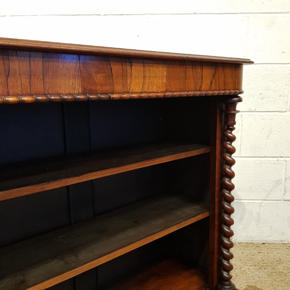 ANTIQUE WILLIAM 1V MAHOGANY OPEN BOOKCASE C1830 View IV