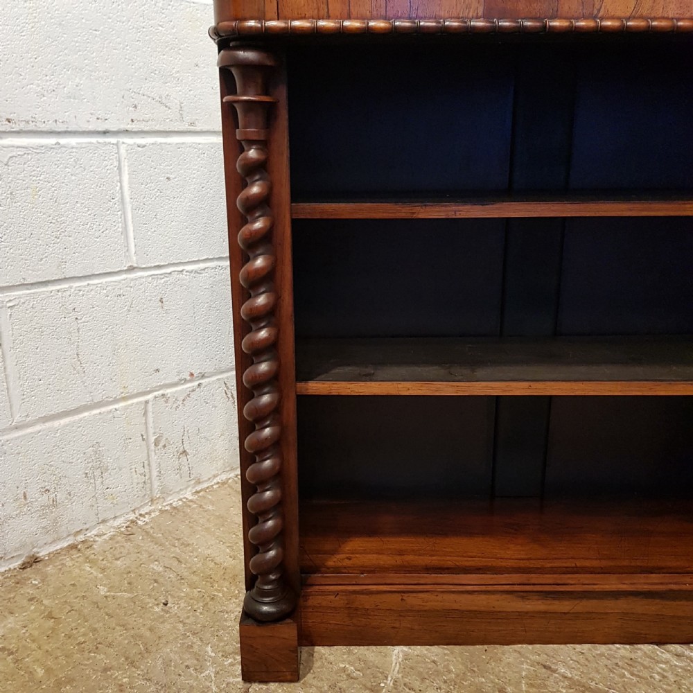 ANTIQUE WILLIAM 1V MAHOGANY OPEN BOOKCASE C1830 View V
