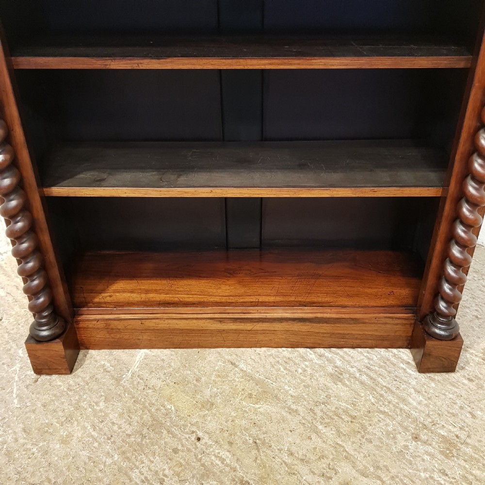 ANTIQUE WILLIAM 1V MAHOGANY OPEN BOOKCASE C1830 View VIII