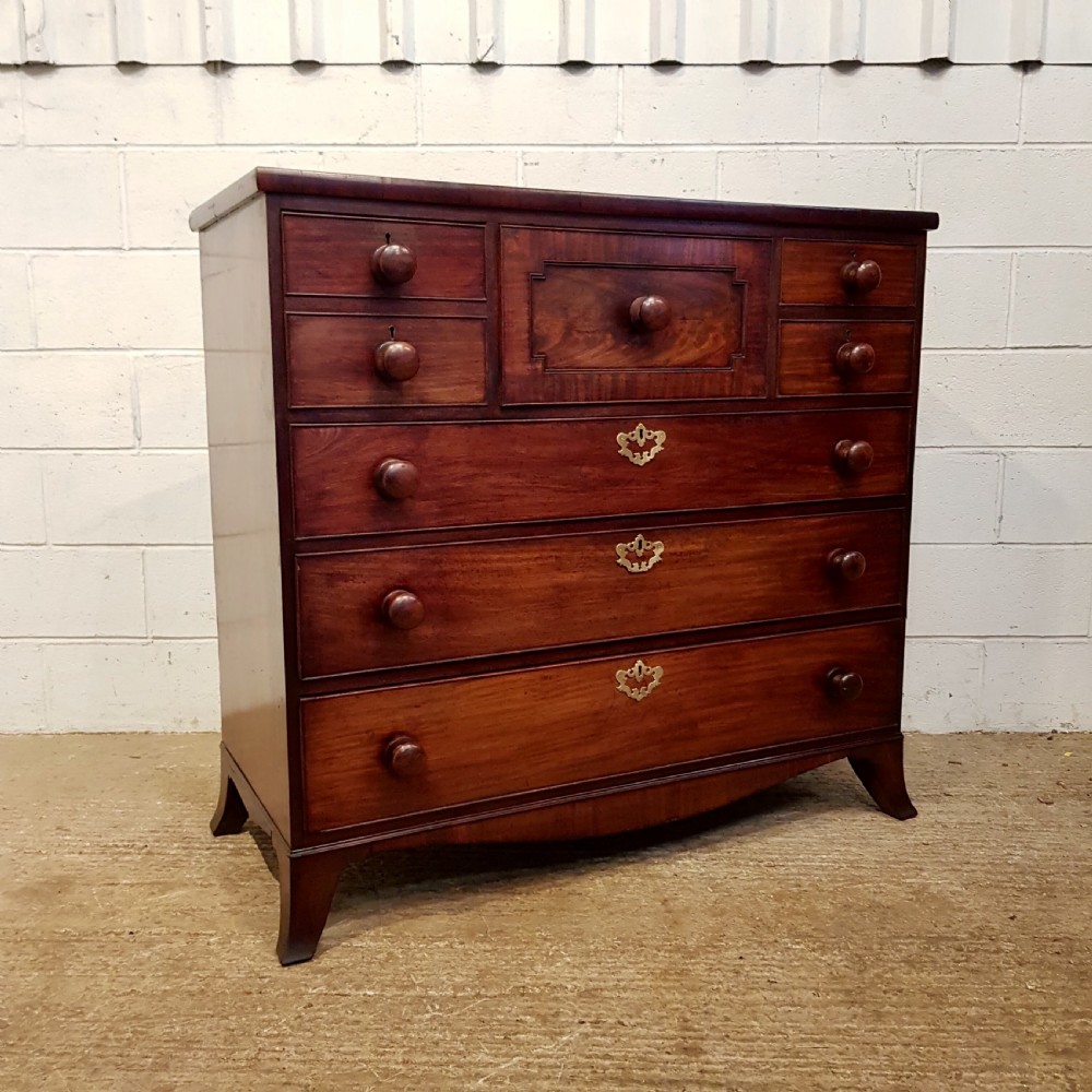 ANTIQUE REGENCY MAHOGANY CHEST OF DRAWERS WITH HAT BOX C1820 View IV