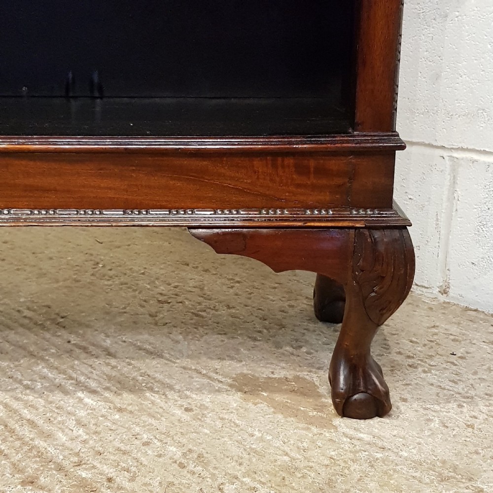 ANTIQUE EDWARDIAN MAHOGANY LONG LOW OPEN BOOKCASE C1900 View VI