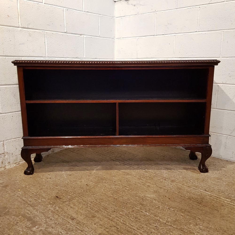 ANTIQUE EDWARDIAN MAHOGANY LONG LOW OPEN BOOKCASE C1900 View VII