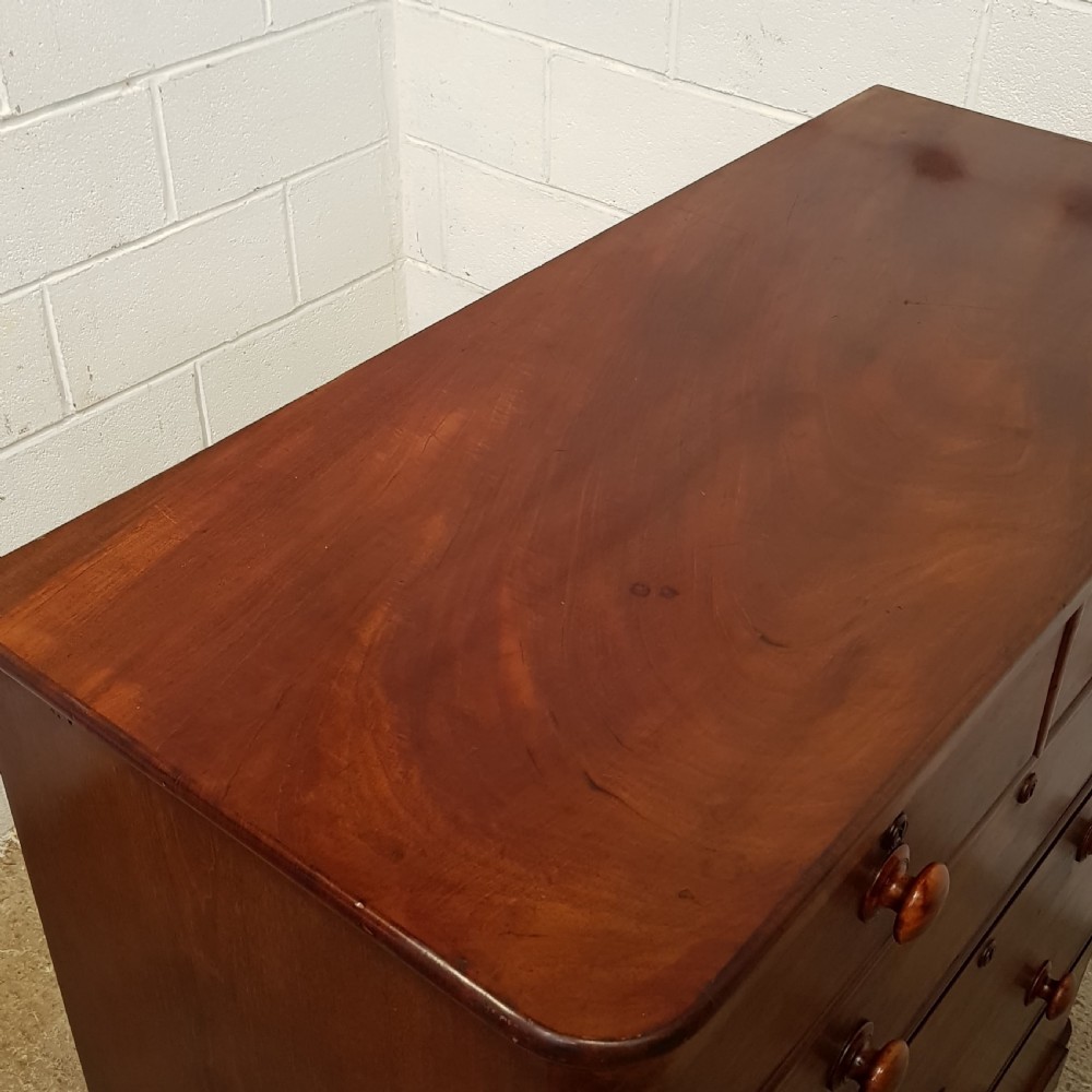 ANTIQUE VICTORIAN MAHOGANY TALL CHEST OF DRAWERS C1880 View III