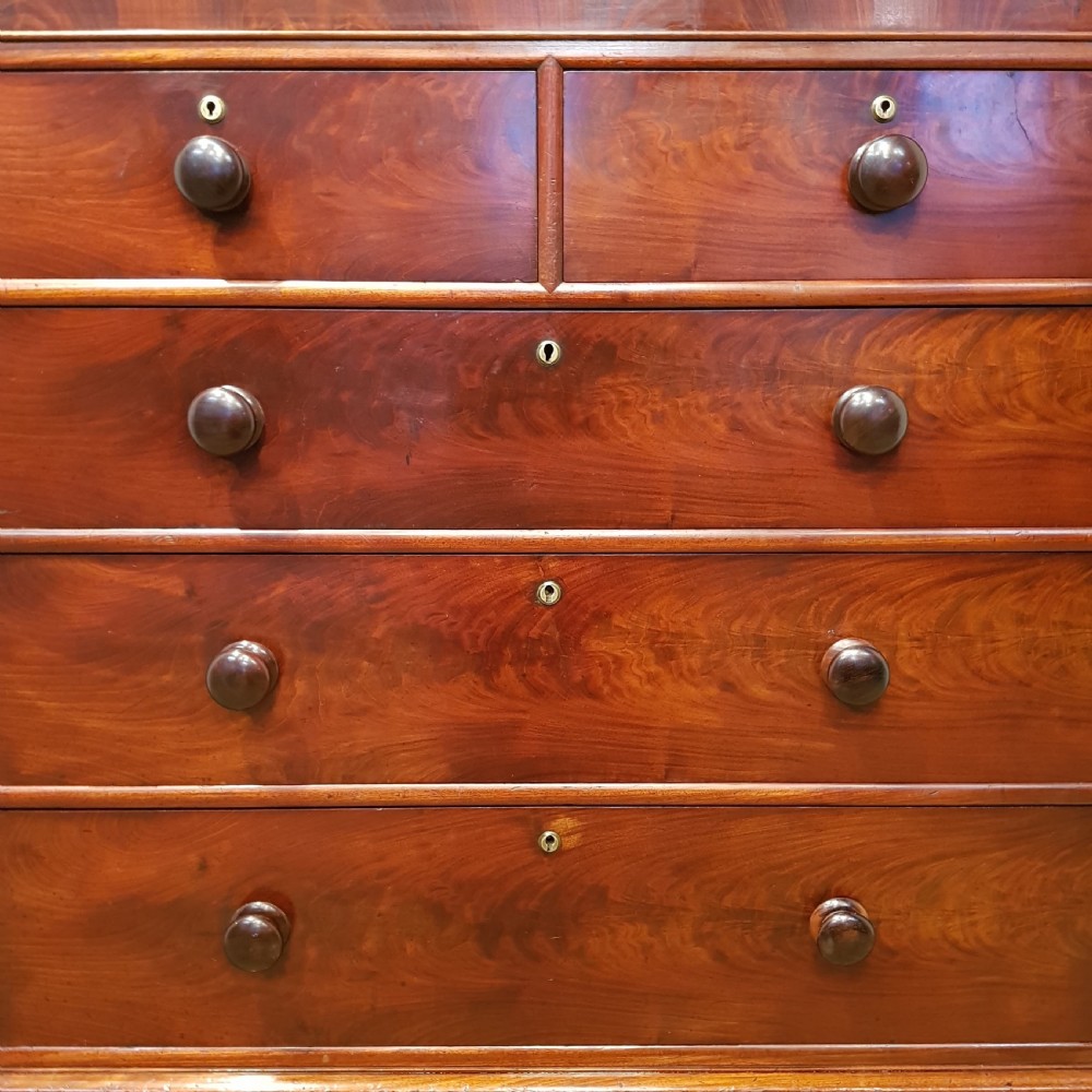 ANTIQUE VICTORIAN MAHOGANY CHEST OF DRAWERS C1880 View IV