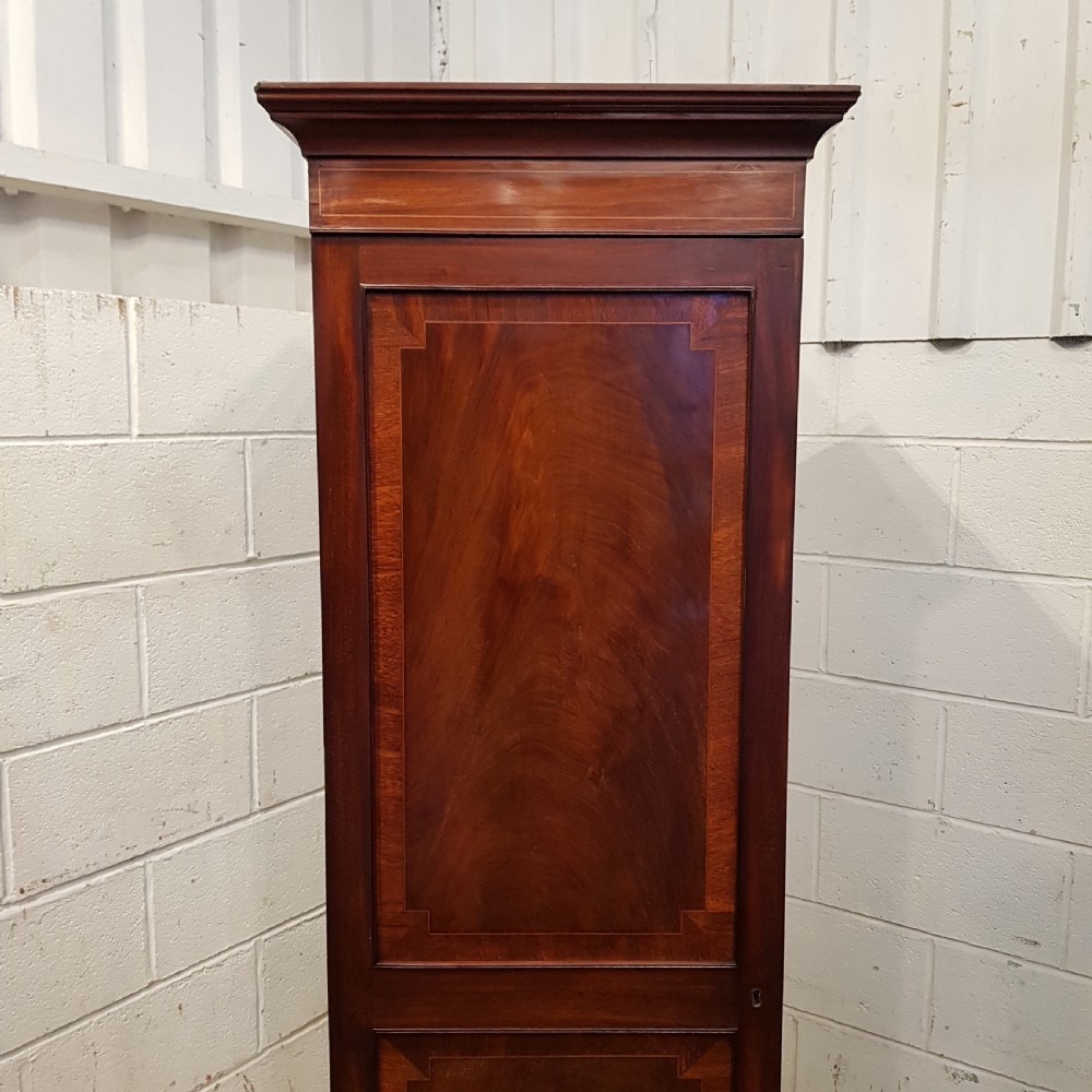 ANTIQUE PAIR REGENCY  MAHOGANY SENTRY BOX SINGLE WARDROBES C1820 View IV
