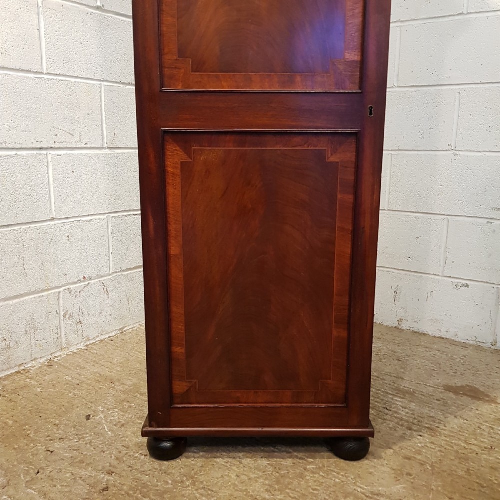 ANTIQUE PAIR REGENCY  MAHOGANY SENTRY BOX SINGLE WARDROBES C1820 View V