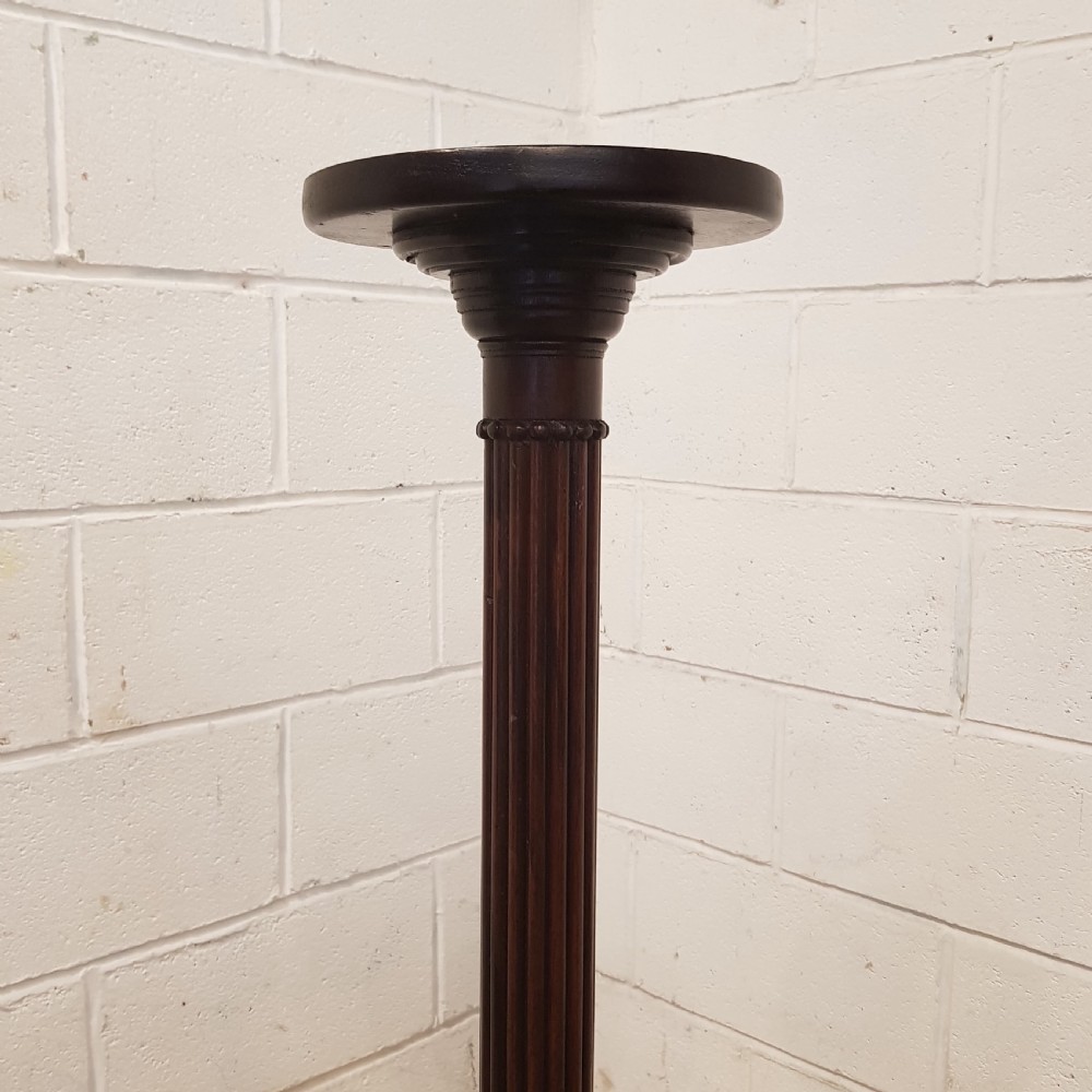 ANTIQUE PAIR VICTORIAN MAHOGANY TORCHERE’S C1880 View III