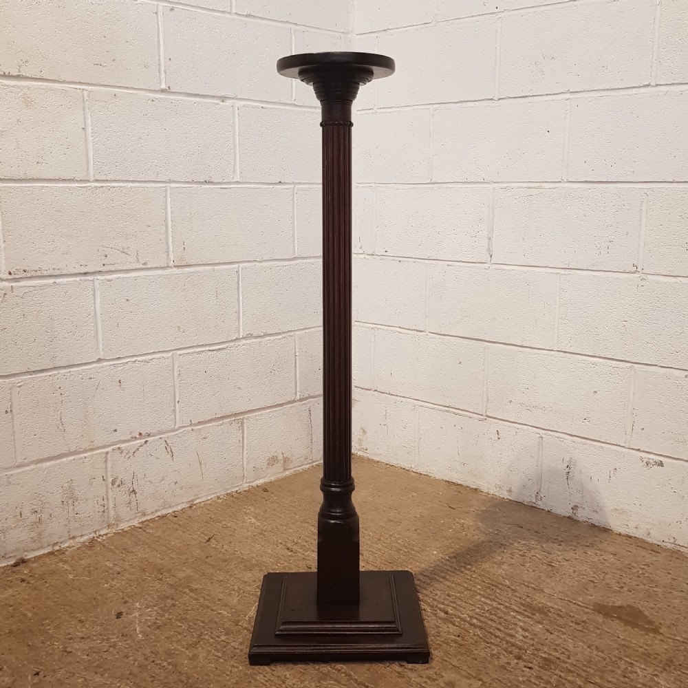 ANTIQUE PAIR VICTORIAN MAHOGANY TORCHERE’S C1880 View VI