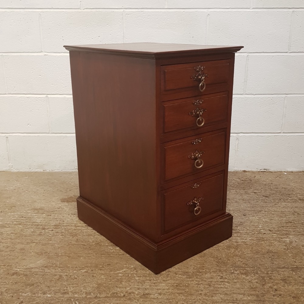 ANTIQUE PAIR EDWARDIAN MAHOGANY SIDE CABINETS C1900 View II
