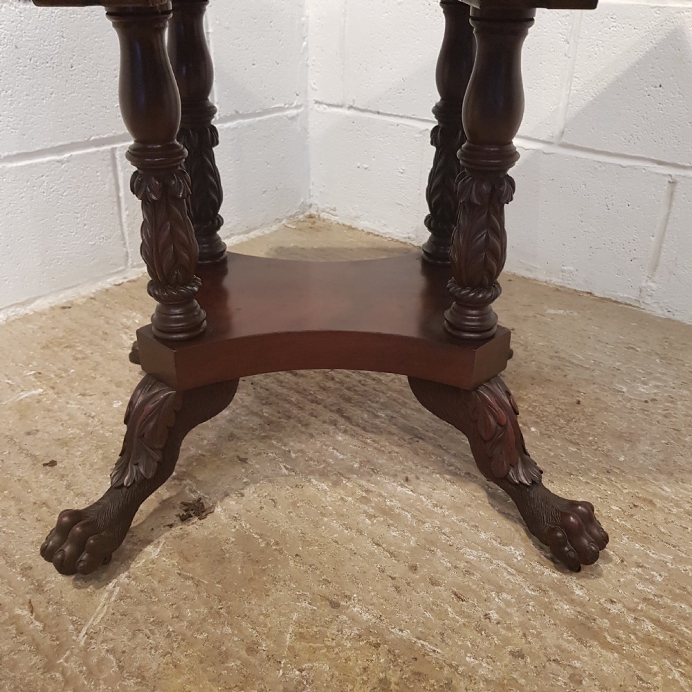 ANTIQUE WILLIAM 1V MAHOGANY WORK TABLE  C1830 View VII