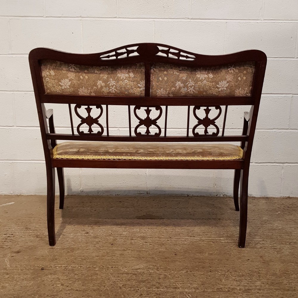 ANTIQUE EDWARDIAN MAHOGANY SALON SOFA C1900 View III