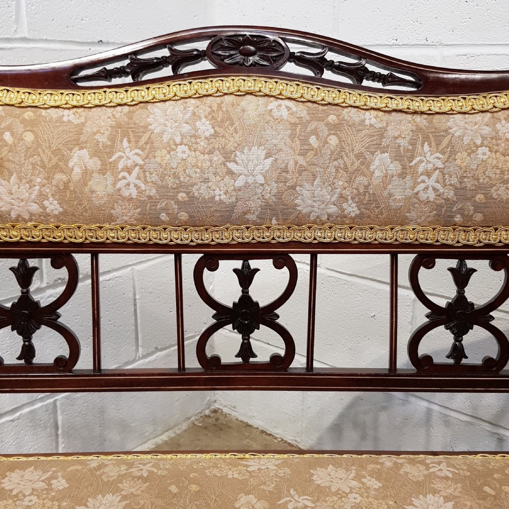 ANTIQUE EDWARDIAN MAHOGANY SALON SOFA C1900 View VII