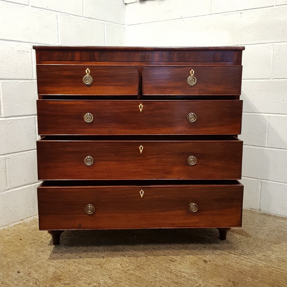 ANTIQUE REGENCY MAHOGANY CHEST OF DRAWERS C1820 View IV
