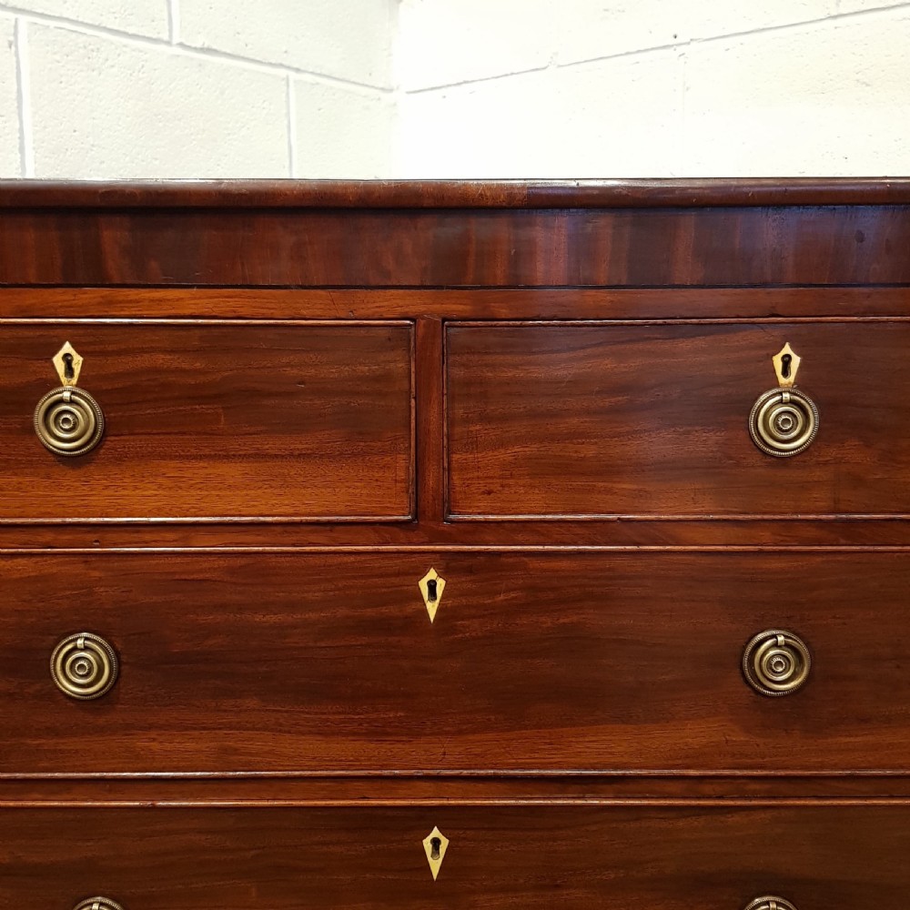 ANTIQUE REGENCY MAHOGANY CHEST OF DRAWERS C1820 View V